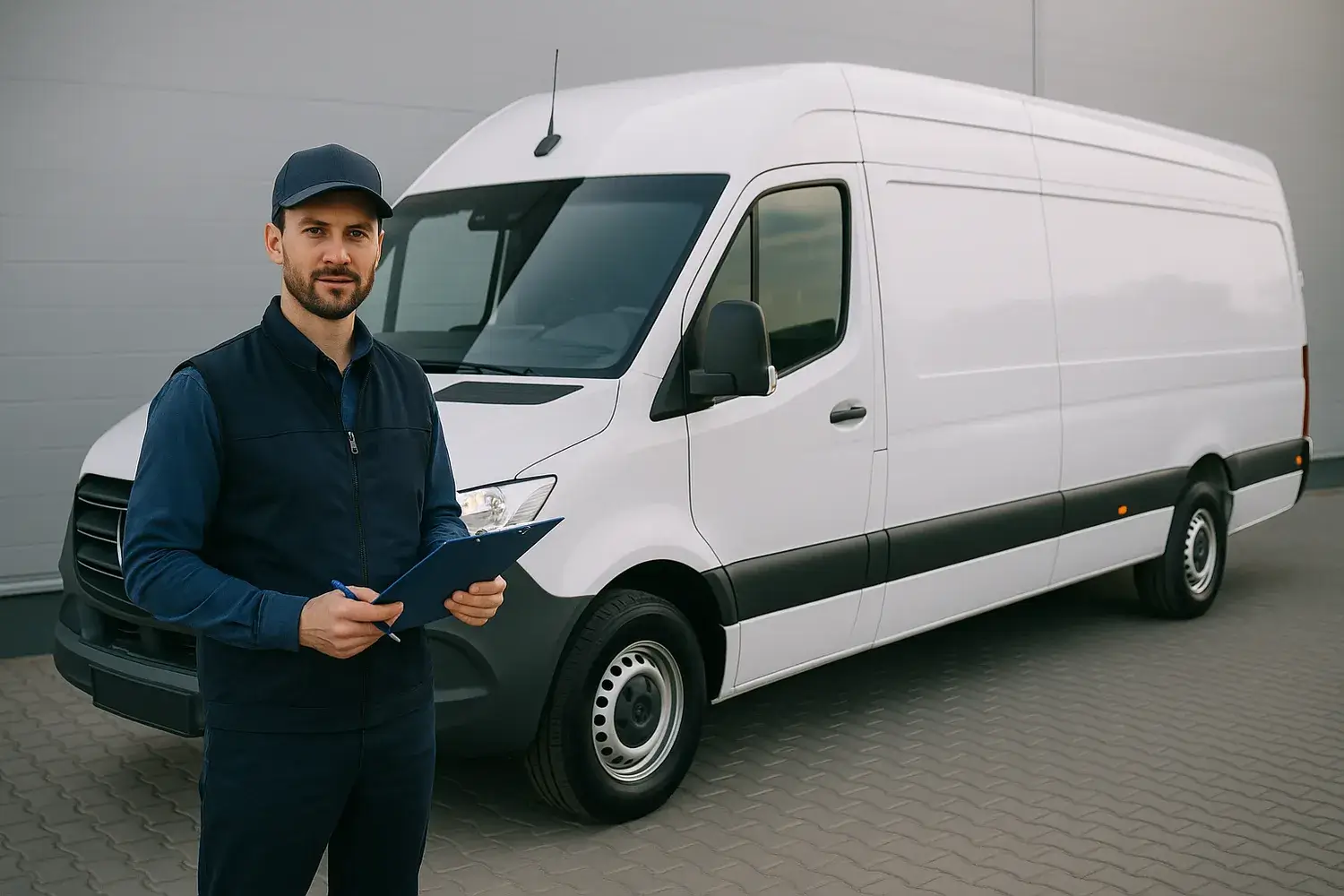 Kierowca i Mercedes-Benz Sprinter